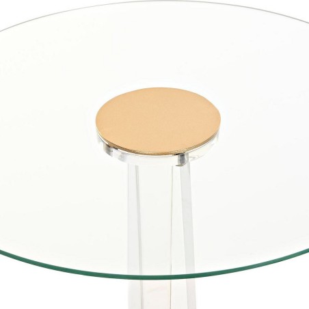Table d'appoint DKD Home Decor Doré Métal Acrylique (42 x 42 x 60 cm