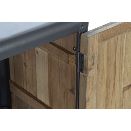 Credenza DKD Home Decor 144 x 45 x 75 cm Abete Naturale Metallo Grigio