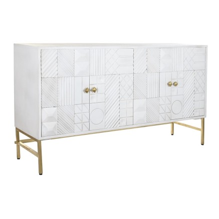 Dressoir DKD Home Decor Wit Blik Mangohout 157 x 43 x 84 cm 153 x 43 x