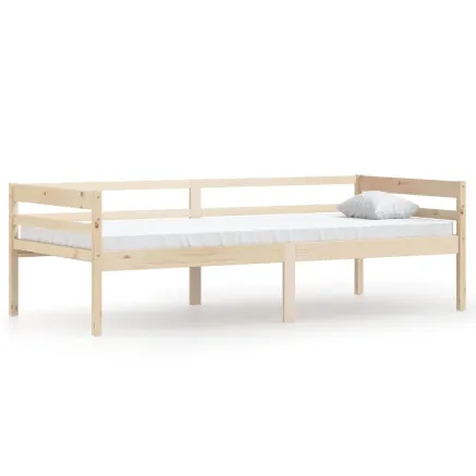 Cadre de lit sans matelas bois de pin massif 90x200 cm 2