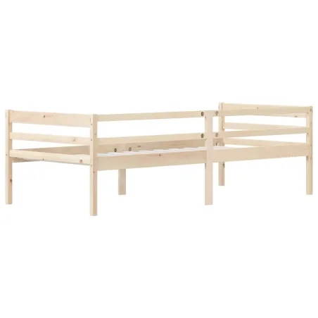Cadre de lit sans matelas bois de pin massif 90x200 cm