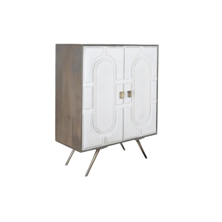 Dressoir DKD Home Decor Wit Grijs Gouden Blik Mangohout 93 x 41 x 114