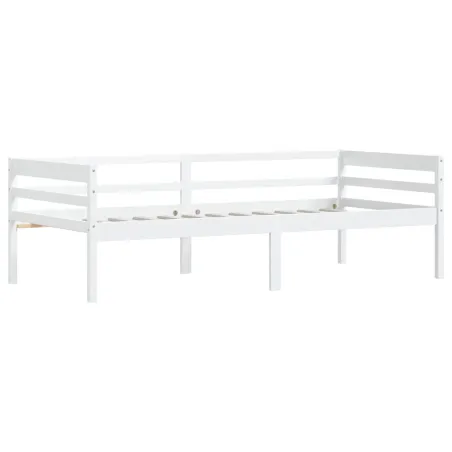 Cadre de lit sans matelas blanc bois de pin massif 90x200 cm
