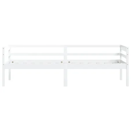 Cadre de lit sans matelas blanc bois de pin massif 90x200 cm