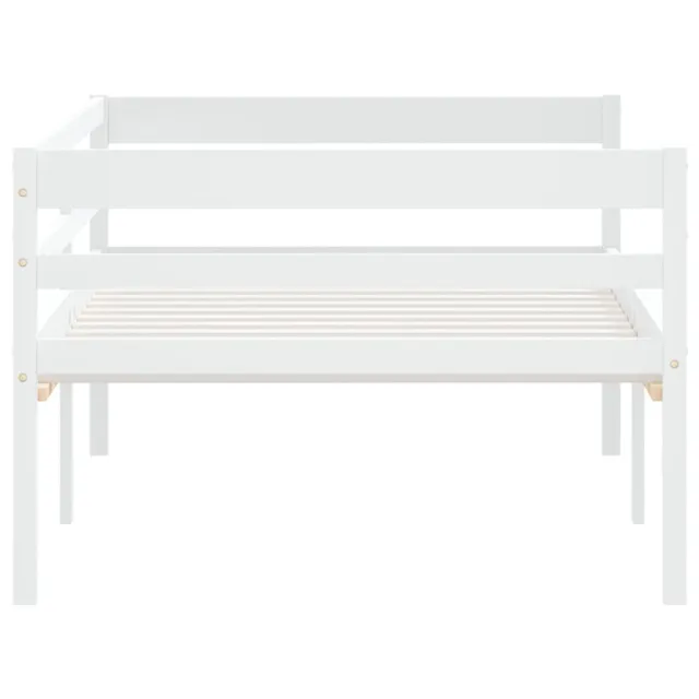 Cadre de lit sans matelas blanc bois de pin massif 90x200 cm