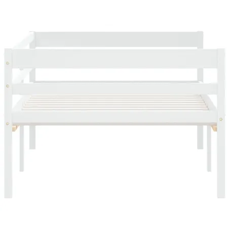 Cadre de lit sans matelas blanc bois de pin massif 90x200 cm