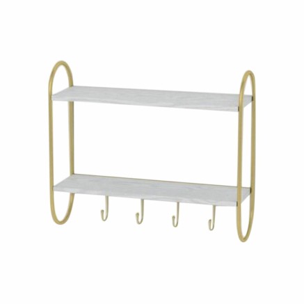 Appendiabiti da parete DKD Home Decor Metallo MDF Glam (50 x 15 x 43 c
