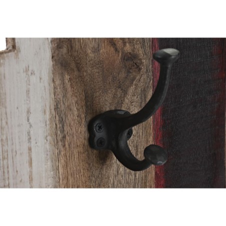 Perchero de Pared DKD Home Decor Blanco Natural Marrón oscuro Madera