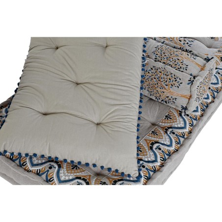 Leunstoel DKD Home Decor Geel Blauw Beige 145 x 76 x 1 cm