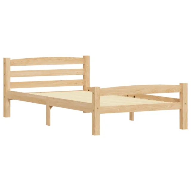 Cadre de lit sans matelas bois de pin massif 90x200 cm