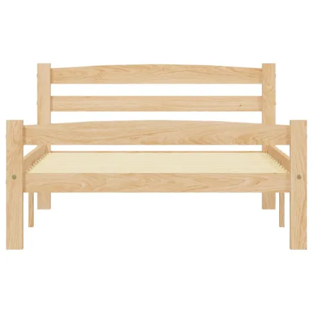 Cadre de lit sans matelas bois de pin massif 90x200 cm