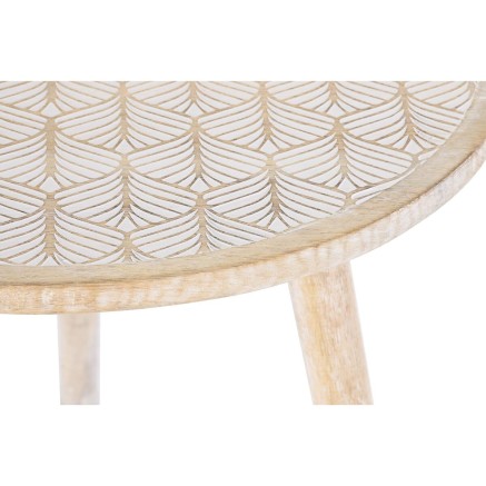Mesa auxiliar DKD Home Decor Marrón Madera de mango (50,5 x 50,5 x 47 2