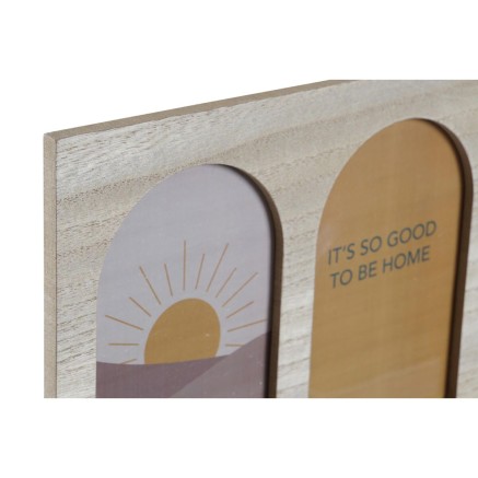 Perchero DKD Home Decor 56 x 5 x 23,5 cm Natural Multicolor Madera MDF 2