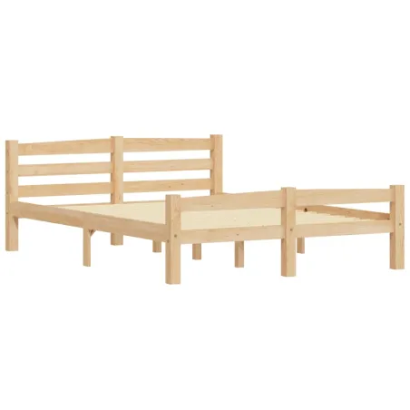 Cadre de lit sans matelas bois de pin massif 120x200 cm