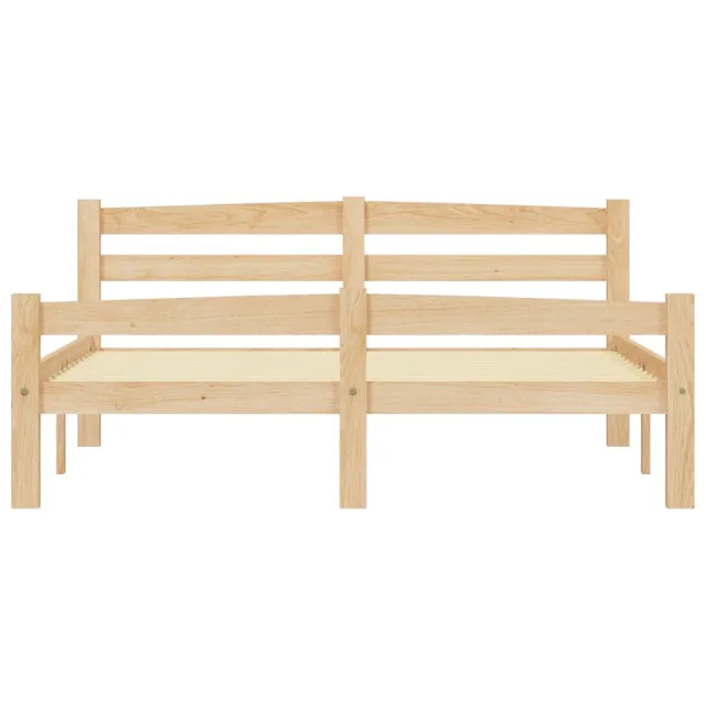 Cadre de lit sans matelas bois de pin massif 120x200 cm