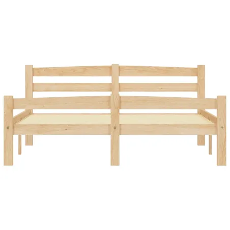Cadre de lit sans matelas bois de pin massif 120x200 cm