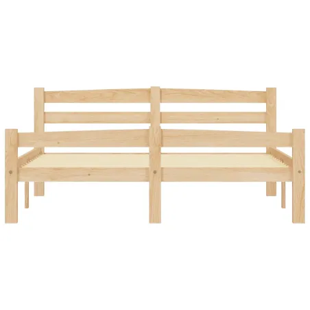 Cadre de lit sans matelas bois massif de pin 140x200 cm