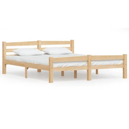 Cadre de lit sans matelas bois massif de pin 160x200 cm 2