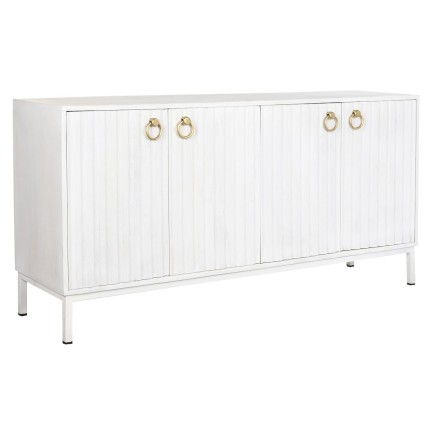 Dressoir DKD Home Decor Wit Metaal Mangohout 152 x 40 x 77 cm
