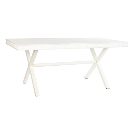 Tavolo da Pranzo DKD Home Decor Bianco Metallo Legno di mango 180 x 90