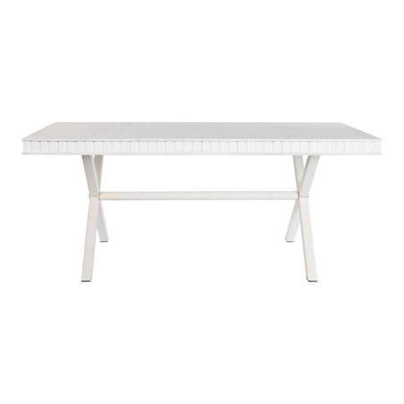 Eettafel DKD Home Decor Wit Metaal Mangohout 180 x 90 x 76 cm