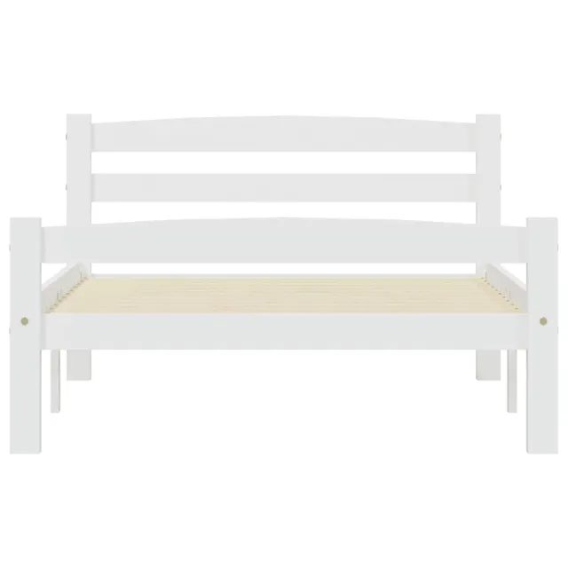 Cadre de lit sans matelas blanc bois de pin massif 90x200 cm