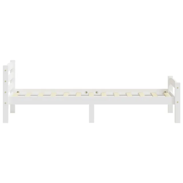 Cadre de lit sans matelas blanc bois de pin massif 90x200 cm