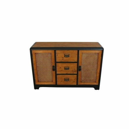 Buffet DKD Home Decor Brun foncé Gris foncé Métal Sapin 120 x 40 x