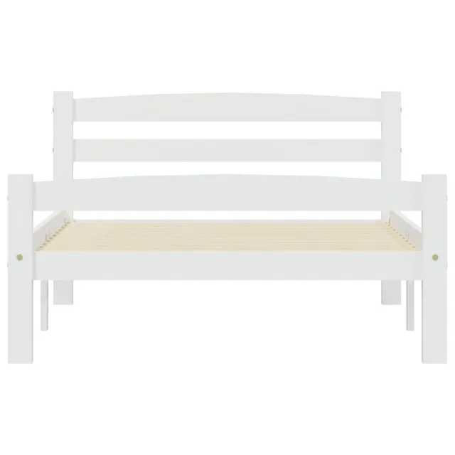 Cadre de lit sans matelas blanc bois de pin massif 100x200 cm
