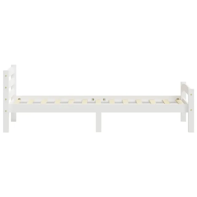 Cadre de lit sans matelas blanc bois de pin massif 100x200 cm
