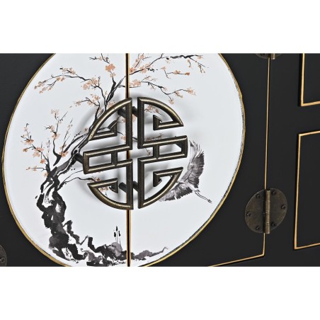Recibidor DKD Home Decor Blanco Negro Dorado 63 x 28 x 83 cm