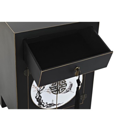 Nachtkastje DKD Home Decor Wit Zwart Gouden Spar Hout MDF 45 x 36 x 66