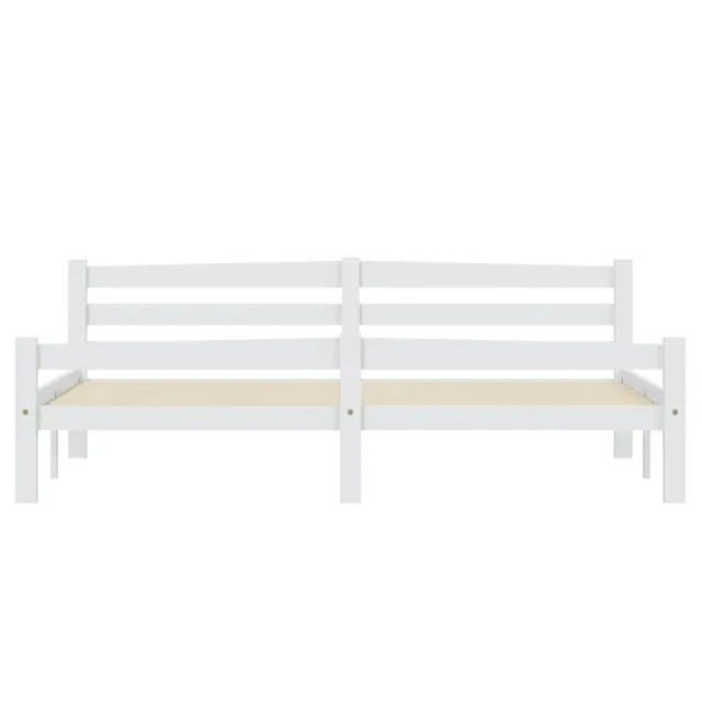 Cadre de lit sans matelas blanc bois massif de pin 180x200 cm