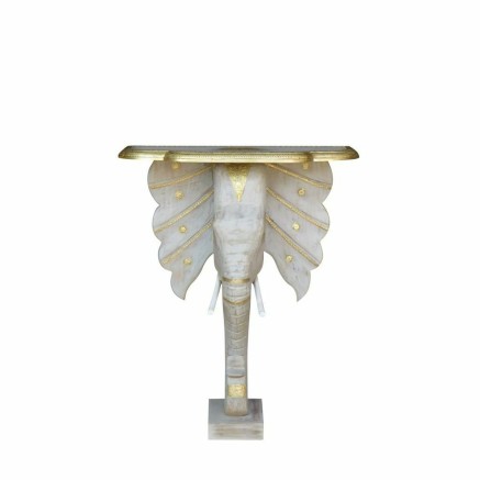 Meuble d'Entrée DKD Home Decor Blanc Gris Doré 80 x 30 x 96 cm Elép 2