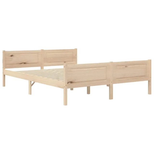 Cadre de lit sans matelas bois de pin massif 120x200 cm