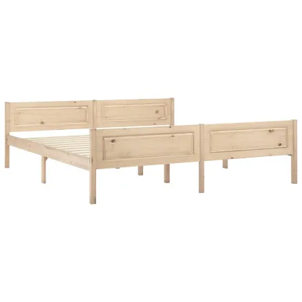 Cadre de lit sans matelas bois massif de pin 180x200 cm 2