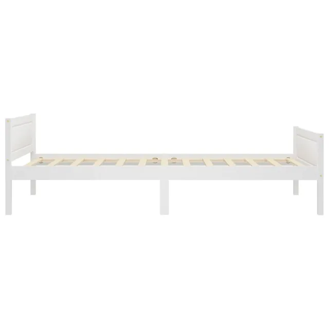 Cadre de lit Bois de pin massif Blanc 90x200 cm