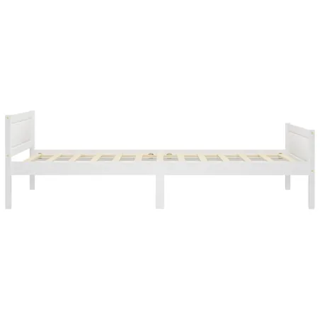 Cadre de lit Bois de pin massif Blanc 90x200 cm