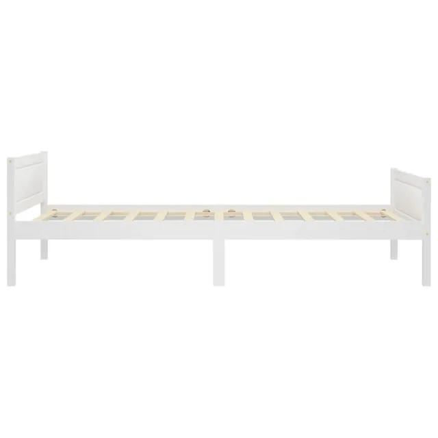 Cadre de lit sans matelas bois massif de pin blanc 100x200 cm