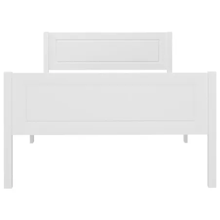 Cadre de lit sans matelas bois massif de pin blanc 100x200 cm