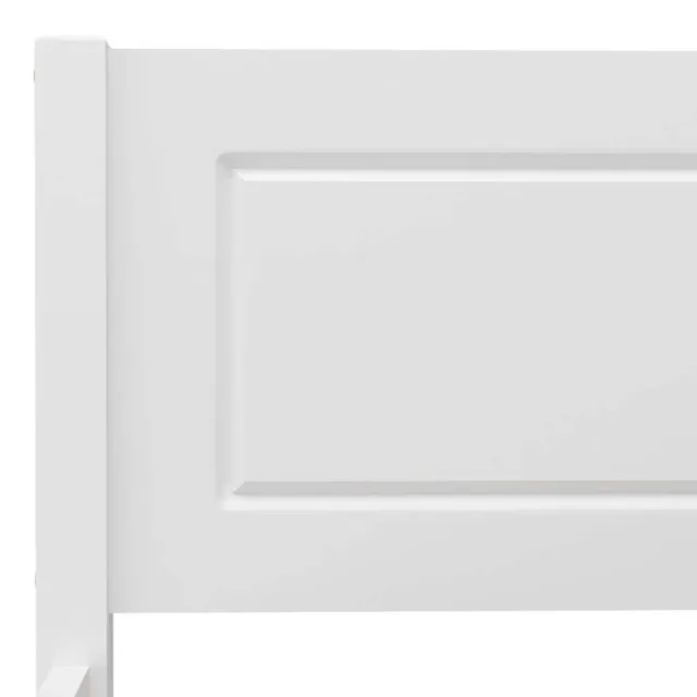 Cadre de lit sans matelas bois de pin massif blanc 120x200 cm