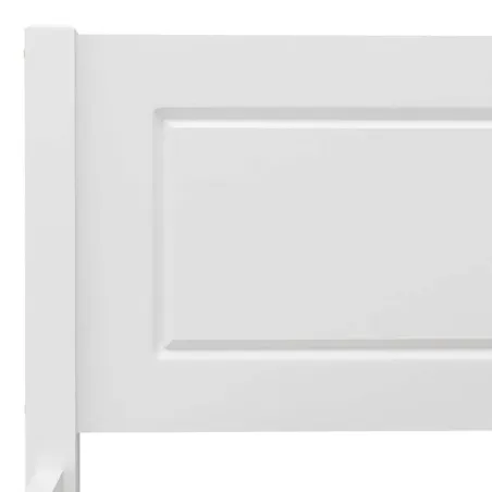 Cadre de lit sans matelas bois de pin massif blanc 120x200 cm