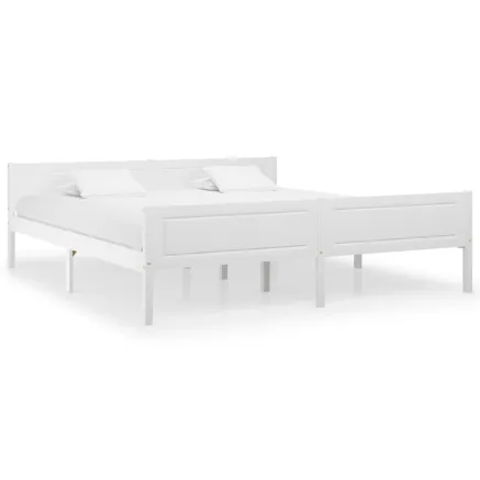 Cadre de lit sans matelas bois massif de pin blanc 180x200 cm