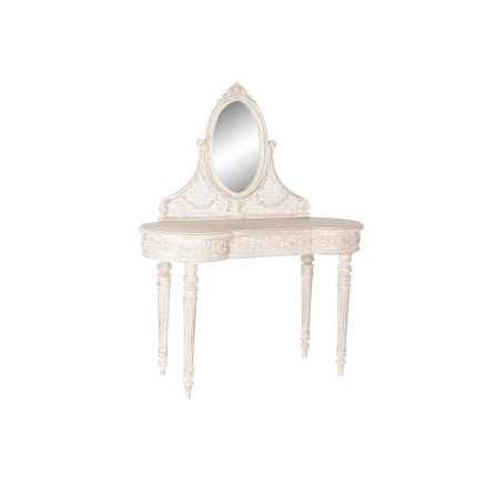 Coiffeuse DKD Home Decor 114 x 44 x 141 cm Blanc Beige Bois de manguie