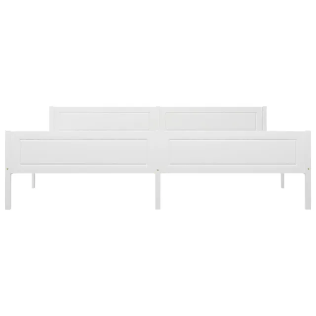 Cadre de lit sans matelas bois massif de pin blanc 200x200 cm