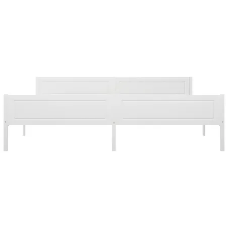 Cadre de lit sans matelas bois massif de pin blanc 200x200 cm