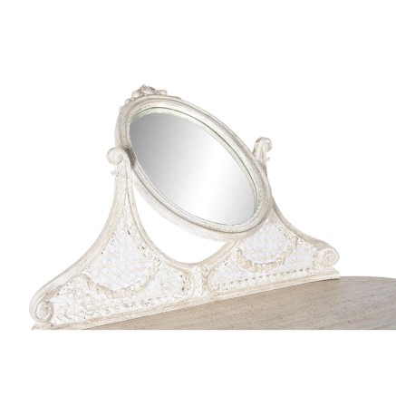 Tocador DKD Home Decor 114 x 44 x 141 cm Blanco Beige Madera de mango 2