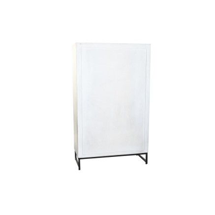 Armario DKD Home Decor Gris Blanco Madera de mango (90 x 38 x 150 cm) 2