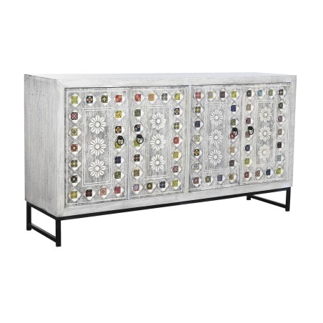 Aparador DKD Home Decor Blanco Beige Gris Multicolor Cerámica Madera
