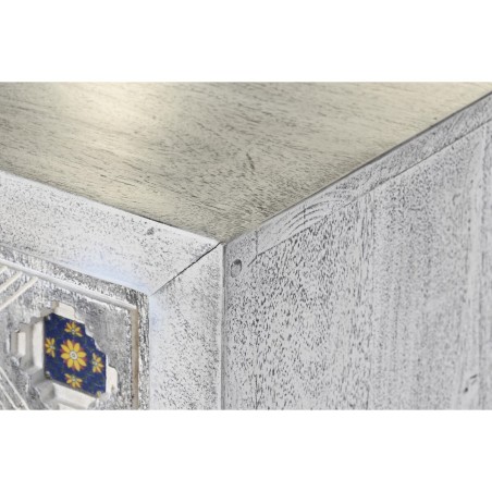 Credenza DKD Home Decor Bianco Beige Grigio Multicolore Ceramica Legno
